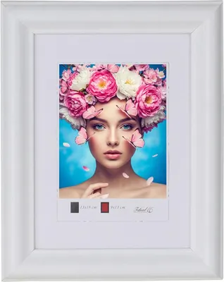 Produktbild von Holzrahmen mit Kunststoffglas Bilderrahmen MDF-Rahmen Collage Wandrahmen Fotorahmen HR-22 - Farbe: Weiß | Format: 13x18