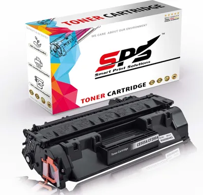 A toner cartridge and its packaging are shown against a white background.