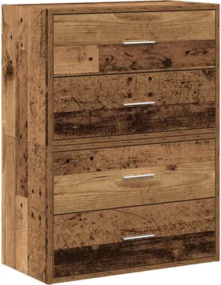 Zdjęcie produktu dla vidaXL Szafki z 2 szufladami 2szt. wygląd starego drewna 60x31x40cm