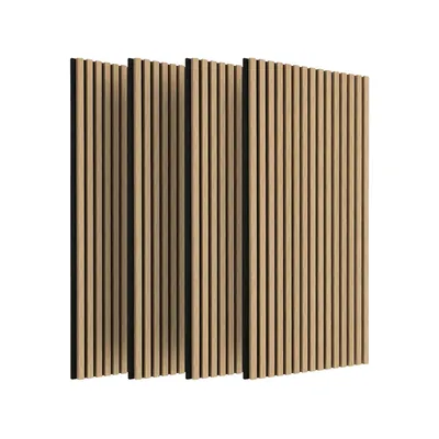 Produktbild von IZODEKOR Akustikpaneele 120x60 cm Natürlich 4er Set (2,88m²) – MDF Holz Lamellenwand mit Akustikfilz, schalldämmend, für Wohnzimmer, Büro & TV-Wand