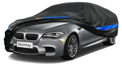 Immagine prodotto di Copertura impermeabile e traspirante per auto, taglia 3XL+, colore nero-blu, adatta a berline di lunghezza 490-510 cm