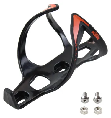 Produktbild von KTM Fahrrad Flaschenhalter - Wing II - vordere Entnahme, verstärkter Kunststoff, 3 Farben zur Auswahl, Farbe:Schwarz / Orange