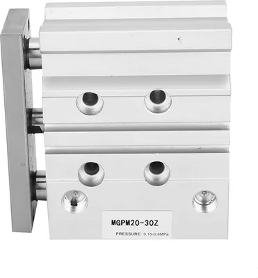 Image de MGPM20X30 Vérin pneumatique 3 tiges double action en alliage d'aluminium alésage 20mm
