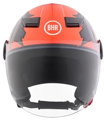 Produktbild von BHR 841 CHILD, Kinder-Motorradhelm Demi-Jet ECE 22.06, Kratzfestes Visier, mikrometrischer Verschluss & modernes Design, Kronologix Orange, L