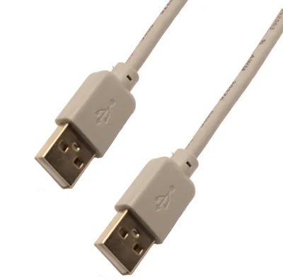 Produktbild von 1,00 m USB 2.0 Anschlußkabel (Stecker A - Stecker A) grau