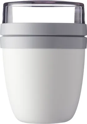 Produktbild von Mepal - Lunchpot Ellipse - Nordic White - 500 ml praktischer Reisebecher, Joghurtbecher, To go Becher - Geeignet für Tiefkühler, Mikrowelle und Spülmaschine, 700 ml