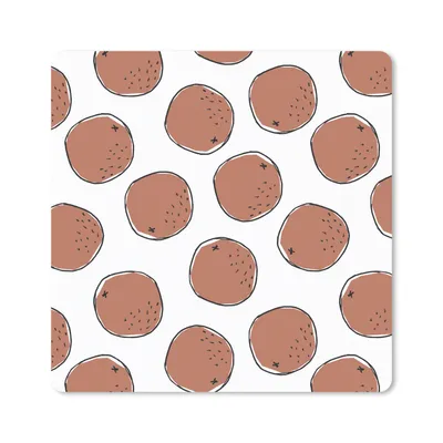 Produktbild von MuchoWow® Mauspad Mousepad Sommer - Kokosnüsse - Braun - Weiß 20x20 cm - Mousepads - Maus Mat - Pad - Mausunterlage - Desk Mat - Bureauartikeln
