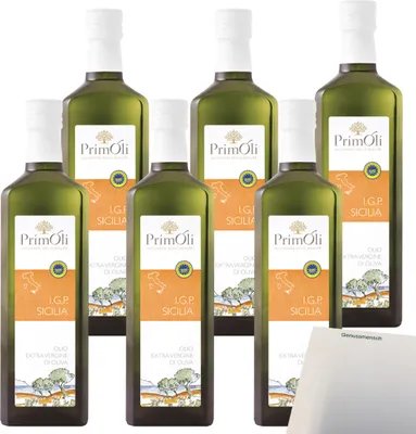 Produktbild von PrimOli Sicilia Natives Olivenöl Extra I.G.P. VPE (6x500ml Flasche) + usy Block