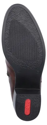 Produktbild von Rieker Damen Stiefelette Blockabsatz Knöchelriemen mit silber Ringedetail 73975, Größe:39 EU, Farbe:Braun