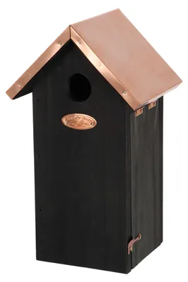 Vogelhaus-Nistkasten-Schwarz-Kupfer