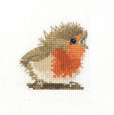 Obrázek produktu pro Heritage cross stitch set Aida "Reggie Robin (A)", počítaný vzor, SHRE1662-A, 6x6cm