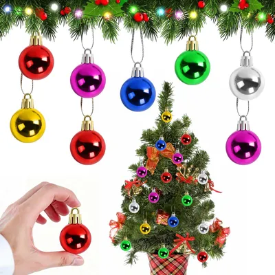 Weihnachtskugeln Set 12 Stück, Kunststoff, Farbe E