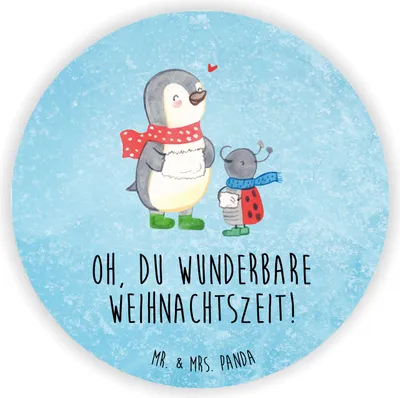 Produktbild von Mr. & Mrs. Panda magnet Smörle Winterzeit - Eisblau - Geschenk, für kühlschrank, magnettafel, Notizhalter, Weihnachten Grüße, Kühlschrankmagnet, Weihnachtsgruß, pinnwand