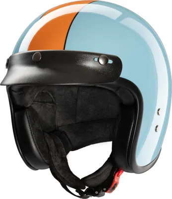 Zdjęcie produktu dla Kask motocyklowy Redbike RB-801, niebiesko-pomarańczowy, rozmiar 2XL (63/64)