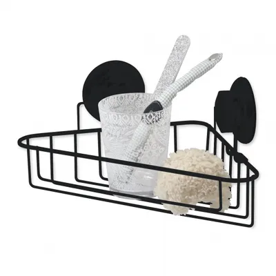 Zdjęcie produktu dla drążek prysznicowy Bestlock23,5 x 15,5 cm stal nierdzewna czarny