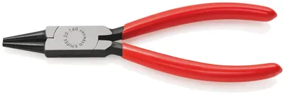 Produktbild von KNIPEX 22 01 160 Rundzange mit Kunststoff überzogen schwarz atramentiert 160 mm