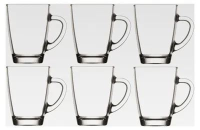 Produktbild von 6er Set Teegläser mit Henkel - 300 ml (Klar)