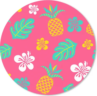Produktbild von MuchoWow® Mauspad Mousepad Sommer - Muster - Ananas 40x40 cm - Mousepads - Maus Mat - Pad - Mausunterlage - Schreibtisch Accessoires