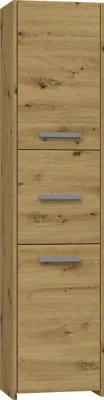 Image de Armoire de salle de bain moderne en 5 couleurs - polyvalente et facile à monter. Couleur : chêne artisanal, étagère de salle de bain, meuble de salle de bain, armoire de salle de bain, armoire haute de salle de bain