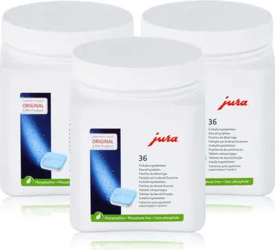 Produktbild von Jura Entkalkungstabletten 36 Tabletten in der Dose - Phosphatfrei (3er Pack)