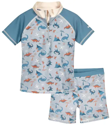 Obrázok produktu pre Playshoes, dvojdielna sada rash guardu pre chlapcov, modrá, s motívom dinosaurov, veľkosť 86-92