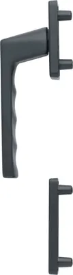 Produktbild von HOPPE Fenstergriff-Halbgarnitur TOULON außen hoch, Aluminium schwarz matt