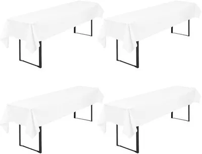 Immagine prodotto di Tovaglia bianca in poliestere 110x260 cm, lavabile e resistente