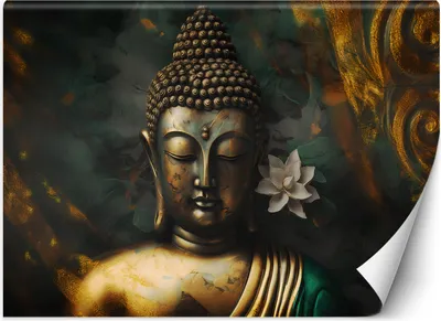 Produktbild von Vlies fototapete Buddha Zen Abstraktion 250x175 cm Feeby Grün inkl. Kleber einfache Montage