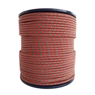 Produktbild von Geflochtenes Seil mit PPV 8 mm Kern, 16 Litzen, 200 m, orange-grau, ENPRO