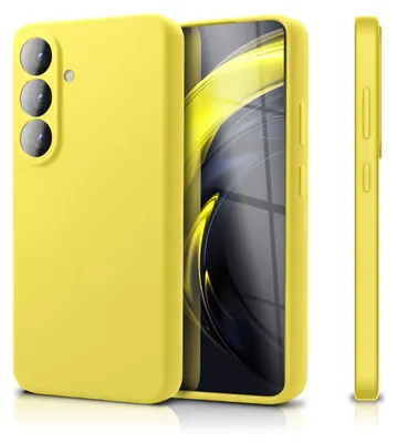Produktbild von NALIA Silikonhülle für Samsung Galaxy S26 – Kameraschutz & Innenfutter – Soft-Touch Case – Marke aus Berlin – Neon Gelb