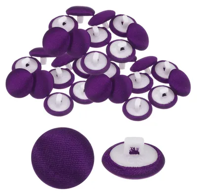 Productafbeelding van Satijnknopen - Diameter 12,5 mm - Voor het aanbreien aan kleding en handwerk - 30 stuks - Lila