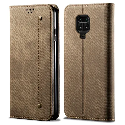 Obrázek produktu pro Redmi Note 9 Pro Pouzdro, Kožené Peněženkové Pouzdro s Magnetickým Uzavíráním a Pouzdro s Funkcí Stojánku pro Xiaomi Redmi Note 9 Pro Xiaomi Redmi Note 9 Pro Khaki