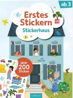 Image de Erstes Stickern – Stickerhaus: Über 200 Sticker | Erstes Stickerheft für Kindergartenkinder ab 3 Jahren