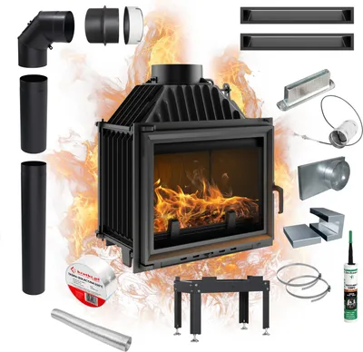 Produktbild von Kamineinsatz Gusseisenkamin KRATKI MAJA 8kW Durchmesser  Bausatz  Ø 200