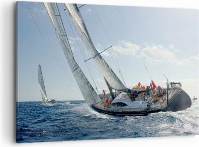 Produktbild von Bild auf Leinwand - Leinwandbild - Segelschiff Meer - 120x80cm - Wand Bild - Wanddeko - Wandbilder - Leinwanddruck - Bilder - Kunstdruck - Wanddekoration - Leinwand bilder - Wandkunst - AA120x80-4032