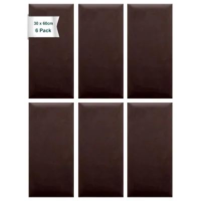 Produktbild von 6er Set YALION 3D Wandpaneele 30×60 cm–Weiche Samtstoff-Oberfläche,Gepolsterte PolyurethanWandverkleidung für DIY-Innenrenovierung&Geräus, Dunkelbraun