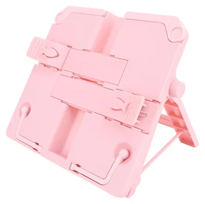 Produktbild von Buchständer für Kinder, winkelverstellbar, für den Schreibtisch, verstellbare Buchklemme, Buchhalter, rosa