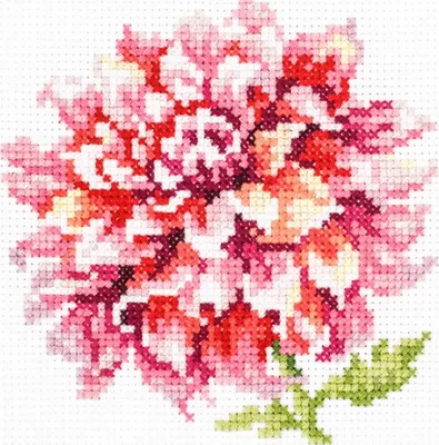 Zdjęcie produktu dla Zestaw do haftu krzyżykowego Magic Needle Zweigart Edition "Dahlia", wzór liczony, 11x11cm