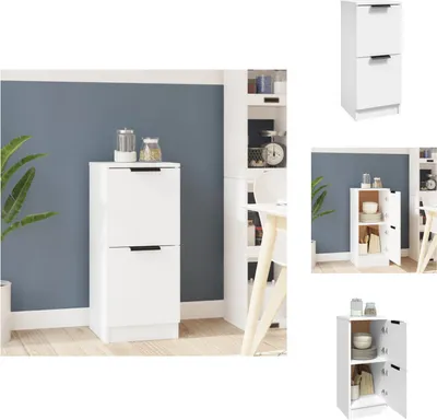 Zdjęcie produktu dla vidaXL Kredens biały 30x30x70 cm materiał drewnopochodny - Kredensy