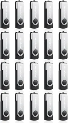 Produktbild von 20x 16GB USB 2.0 Stick Flash USB Drive Swivel USB Flashdrive Speicherstick Memorystick Farbe: Schwarz