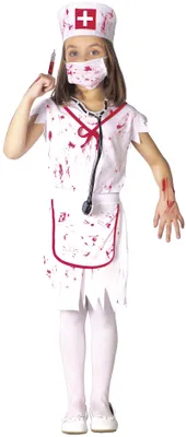 Produktbild von Zombie Krankenschwester Mädchen Kostüm Gr. 110-146, Größe:110/116