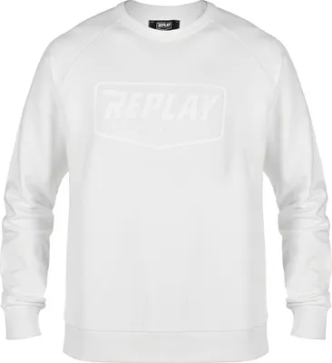 Image de Pull à logo Replay, weiß, 2XL
