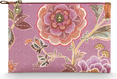 Productafbeelding van Pip Studio cosmetische tas Matata Charly Cosmetic Flat Pouch Lilac veelkleurig
