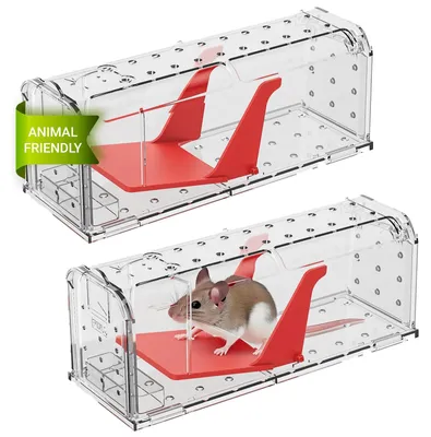 Produktbild von Mausefalle Lebendfalle Nagetierfalle - Tierschonend - Wiederverwendbar - 2 Stück - Für Innen und Außen