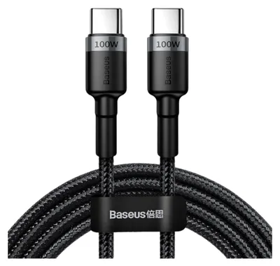 Produktbild von Baseus Cafule, 2 m, USB C, USB C, USB 2.0, 0,48 Gbit/s, Schwarz