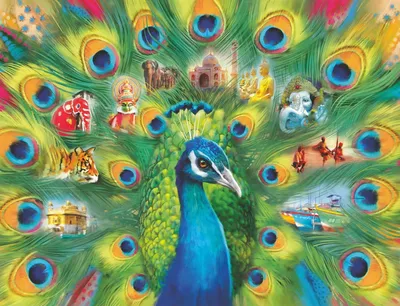 Produktbild von Ravensburger Land of the Peacock, 2000 Stück(e), Tiere, 14 Jahr(e)