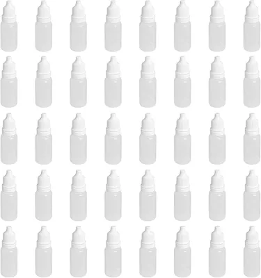Produktbild von Plastik Tropfflaschen 20 ml, 50 Stück, mit Schraubverschluss, für Flüssigkeiten