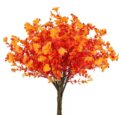 Produktbild von Künstliche Herbstblume, 7-armig, realistische Plastikblume, Tischdekoration für Zuhause, Büro, Hochzeit, Party, drinnen und draußen.