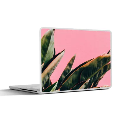 Produktbild von MuchoWow® Laptop Aufkleber Sticker Cover Pflanzen - Frauenzunge - Rosa - Tropisch 30x21 cm - Sticker für Laptop - Selbstklebend