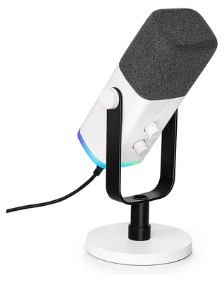 Obrázek produktu pro FIFINE AM8 USB/XLR herní mikrofon pro streamovací podcastové studio, USB dynamický mikrofon pro PC, bílý